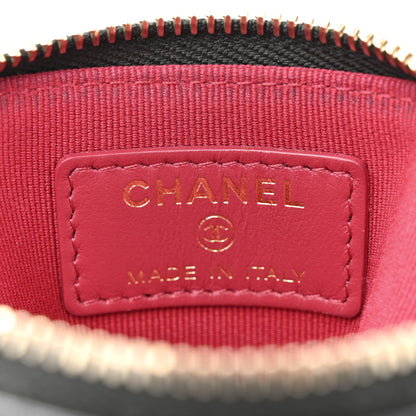 Chanel Lambskin Quilted Chanel 19 Zip Card Holder Wallet Black 6 of 10