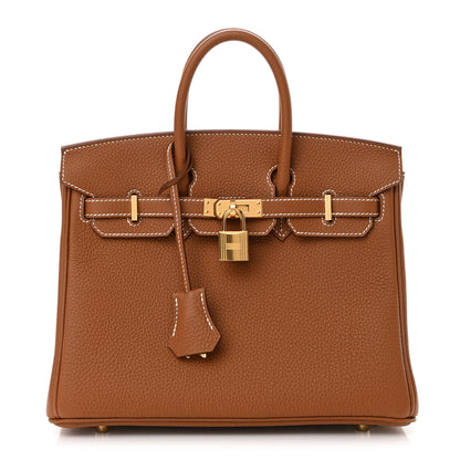 Hermes Togo Birkin 25 Gold 1 of 11
