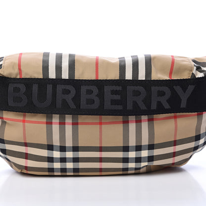Burberry Nylon Vintage Check Sonny Bum Bag Archive Beige Black 7 of 12