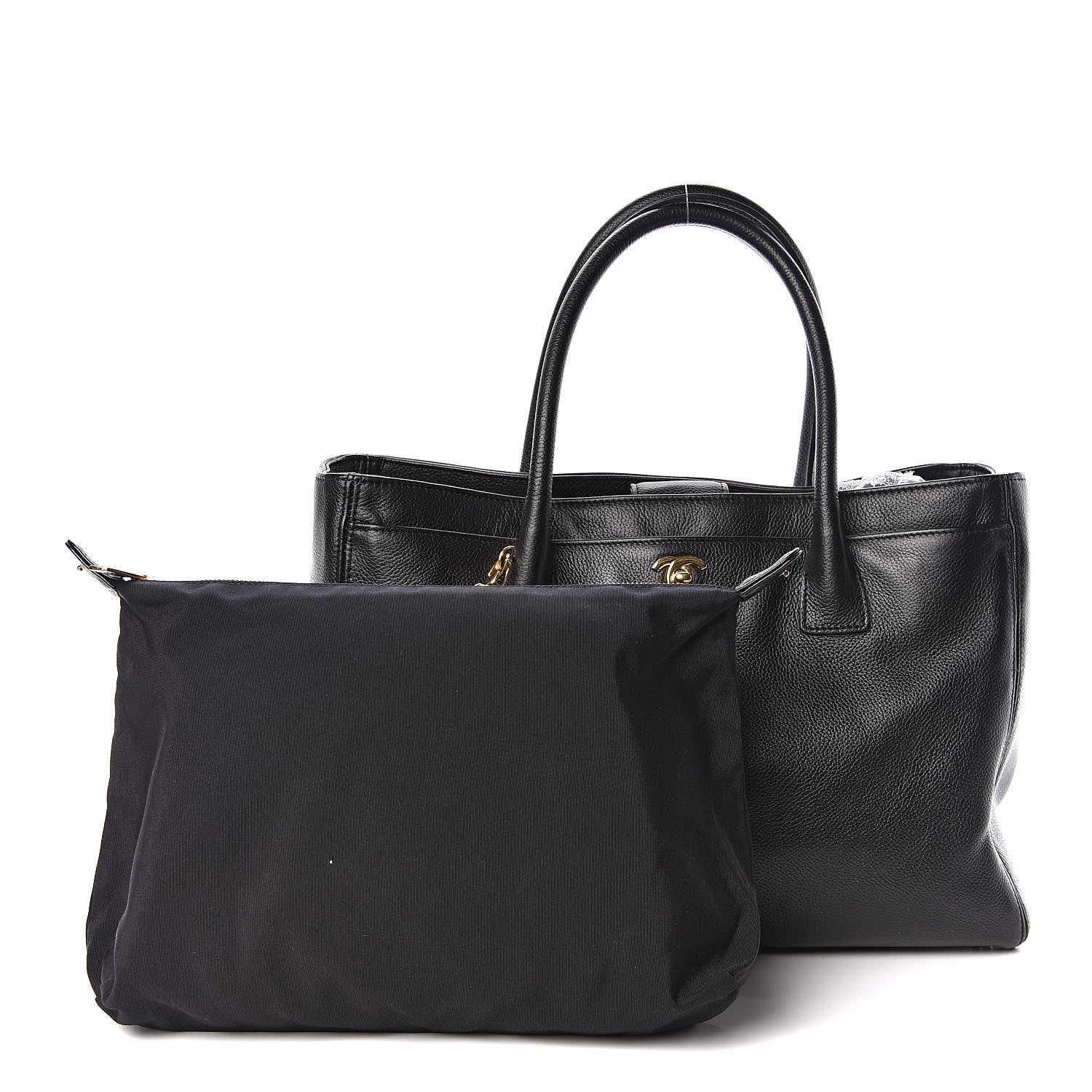 Chanel Calfskin Cerf Executive Shopper Tote Black 3 of 12