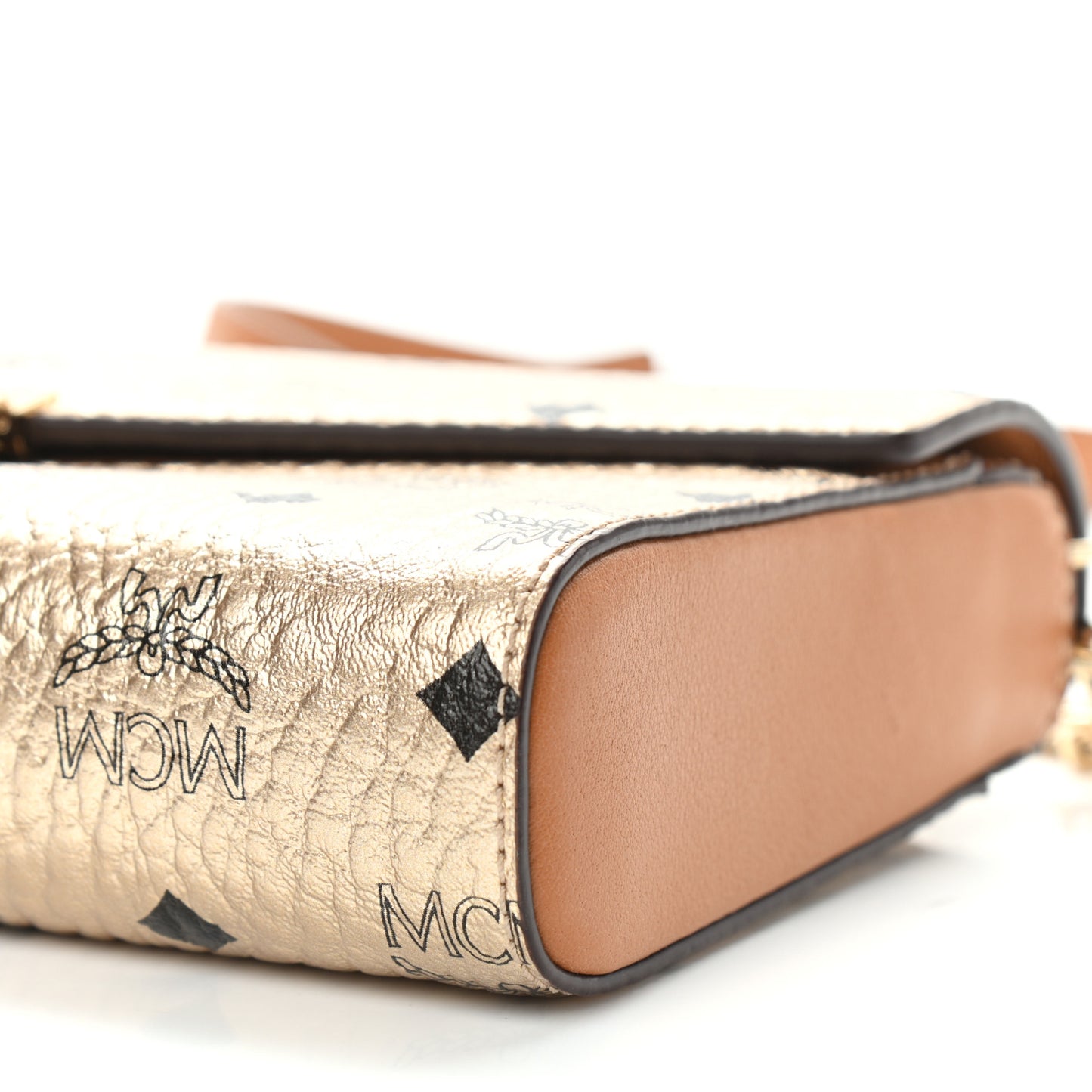 Metallic Visetos Medium Millie Crossbody Bag Berlin Gold