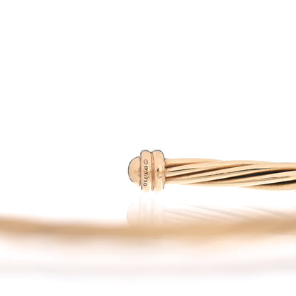 David Yurman 18K Yellow Gold Diamond 4mm Helena Cuff Bracelet 4 of 4