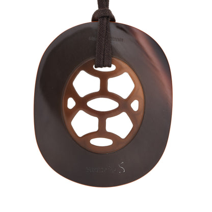 Hermes Buffalo Horn Lacquer Lift Necklace Orange 4 of 7