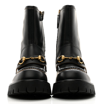 Gucci Cordovan Lux Womens Harald Horsebit 25mm Platform Boots 37.5 Black 2 of 10