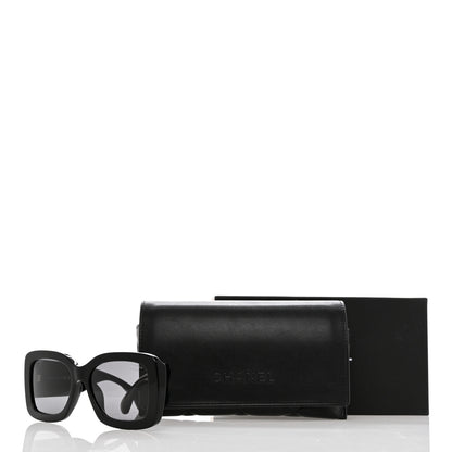 Chanel Acetate Quilted CC Rectangle Sunglasses 5483-A Black 8 of 8