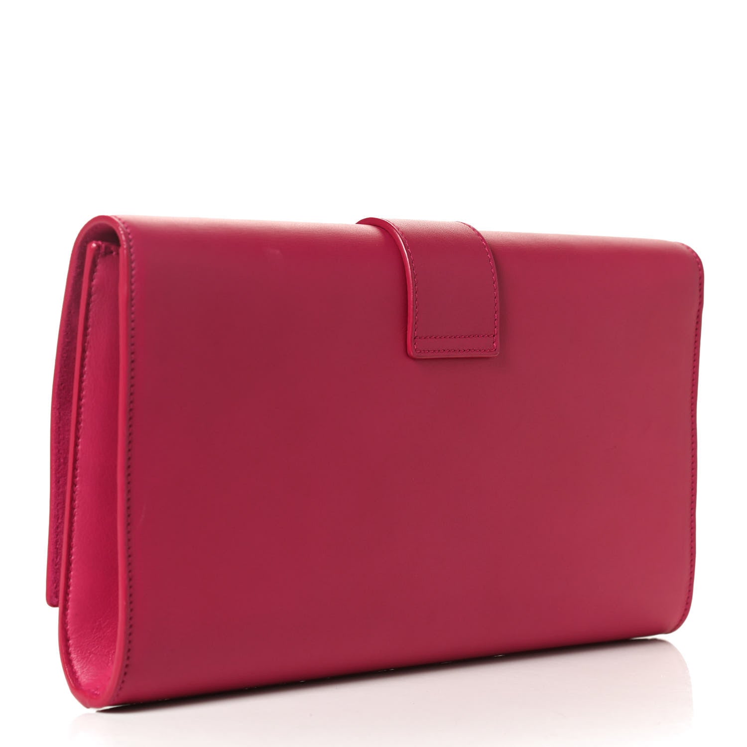 Saint Laurent Calfskin Classic Y Ligne Clutch Fuchsia 3 of 12