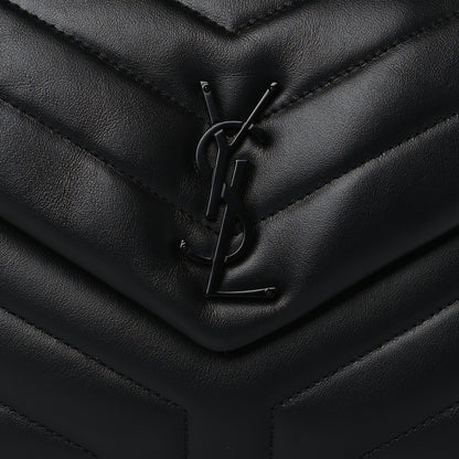 Saint Laurent Calfskin Y Quilted Monogram Monochrome Small Loulou Chain Satchel Black 7 of 10