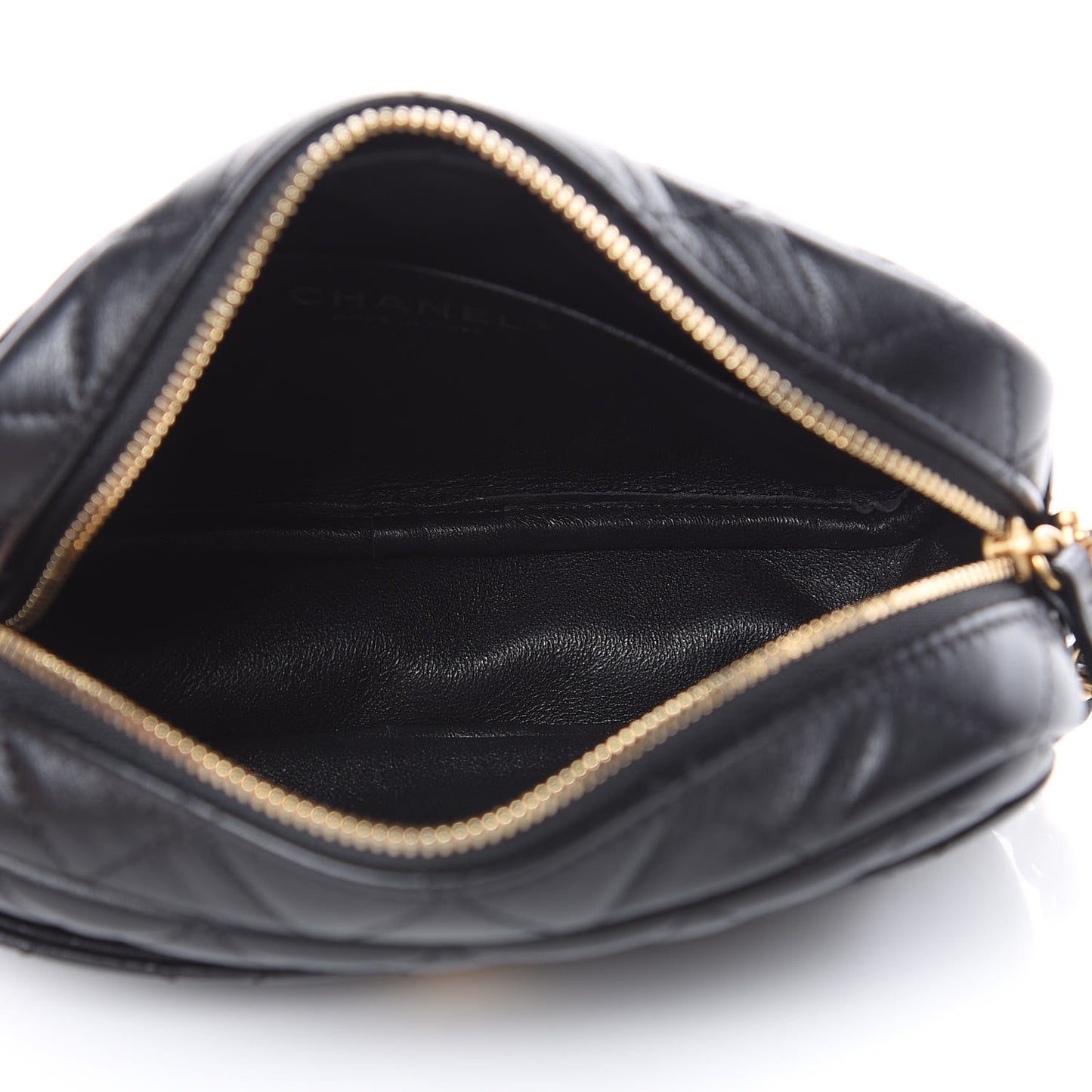 Lambskin Quilted Small Timeless Camera Case Black