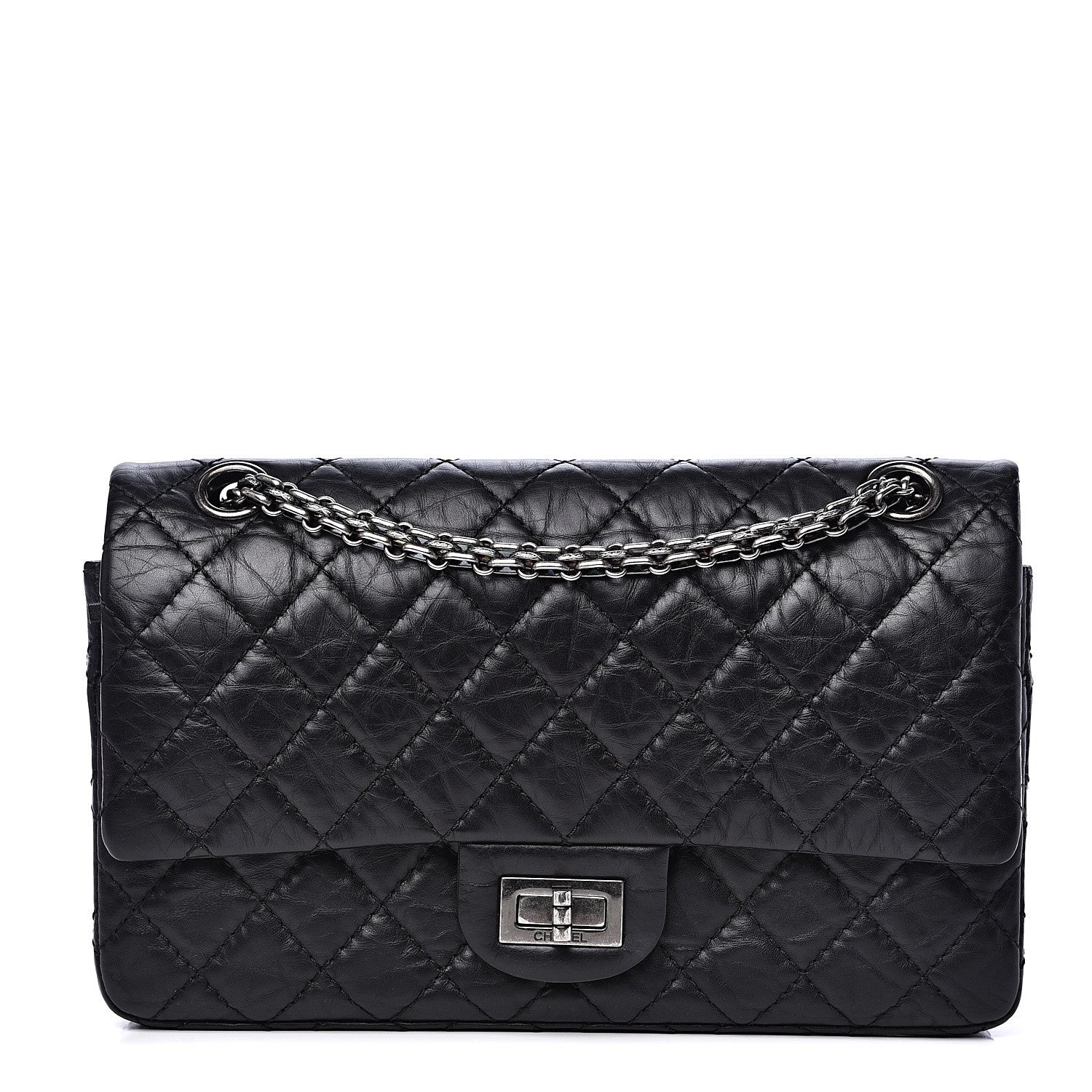 Chanel Aged Calfskin Quilted 2.55 Reissue 225 Flap Black 1 of 11
