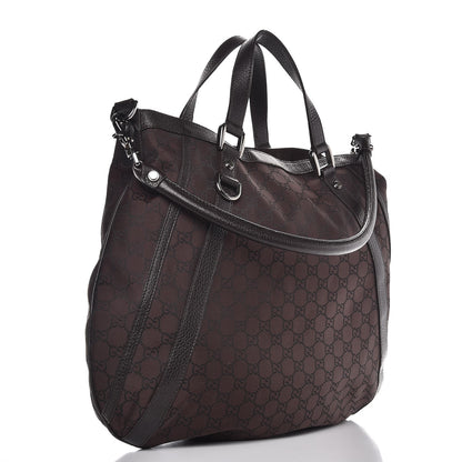 Gucci Monogram Medium Abbey Convertible Tote Dark Brown 4 of 10