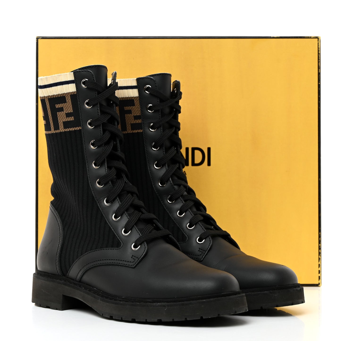 Calfskin Stretch Fabric Rockoko Biker Boots 39 Tobacco Black Marino