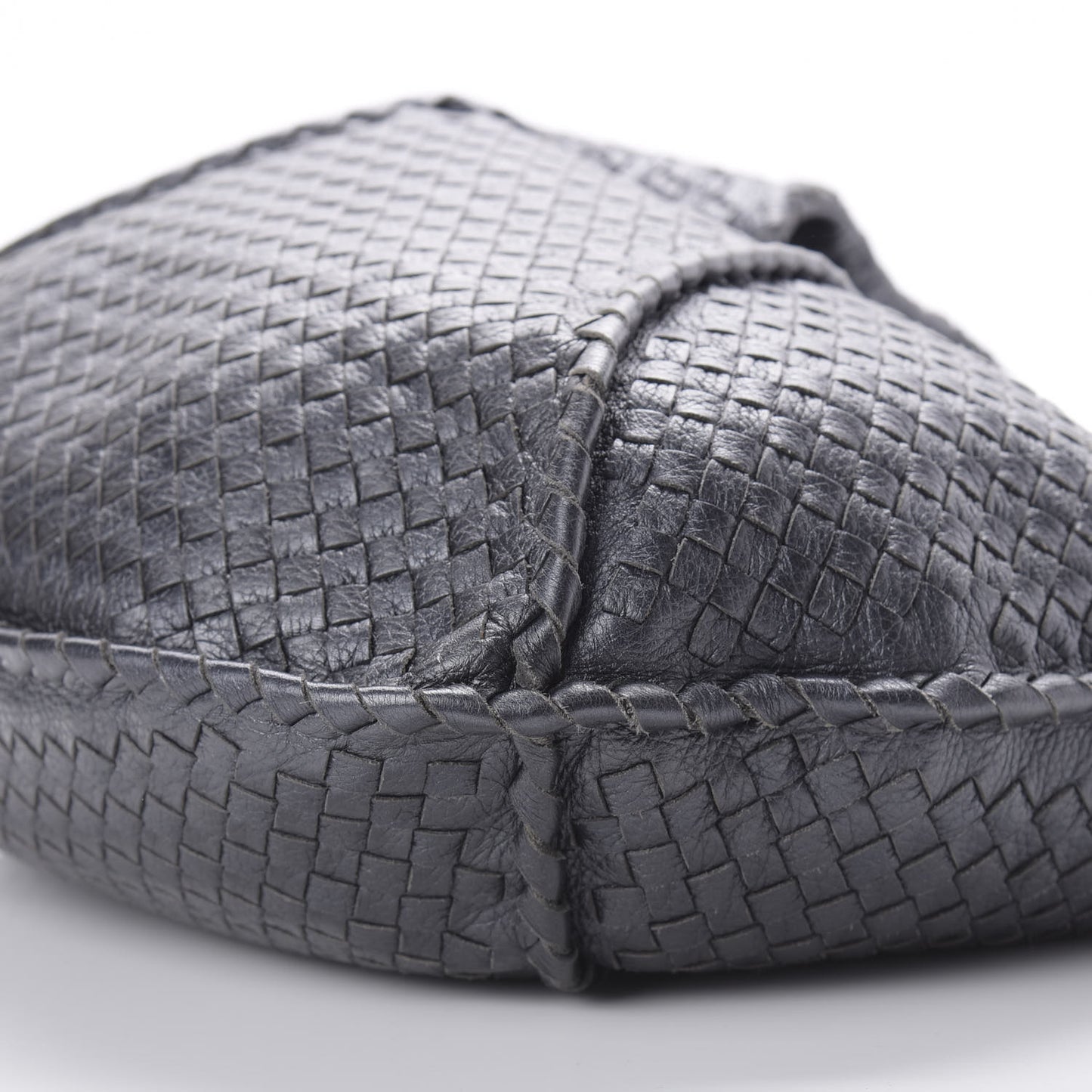 Cervo Intrecciato Large Simple Hobo Gunmetal