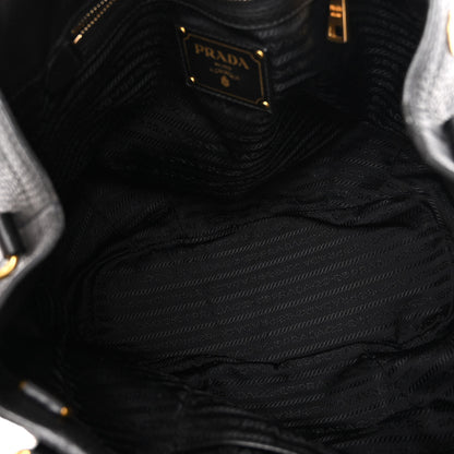 Prada Vitello Daino Shoulder Bag Black 10 of 13