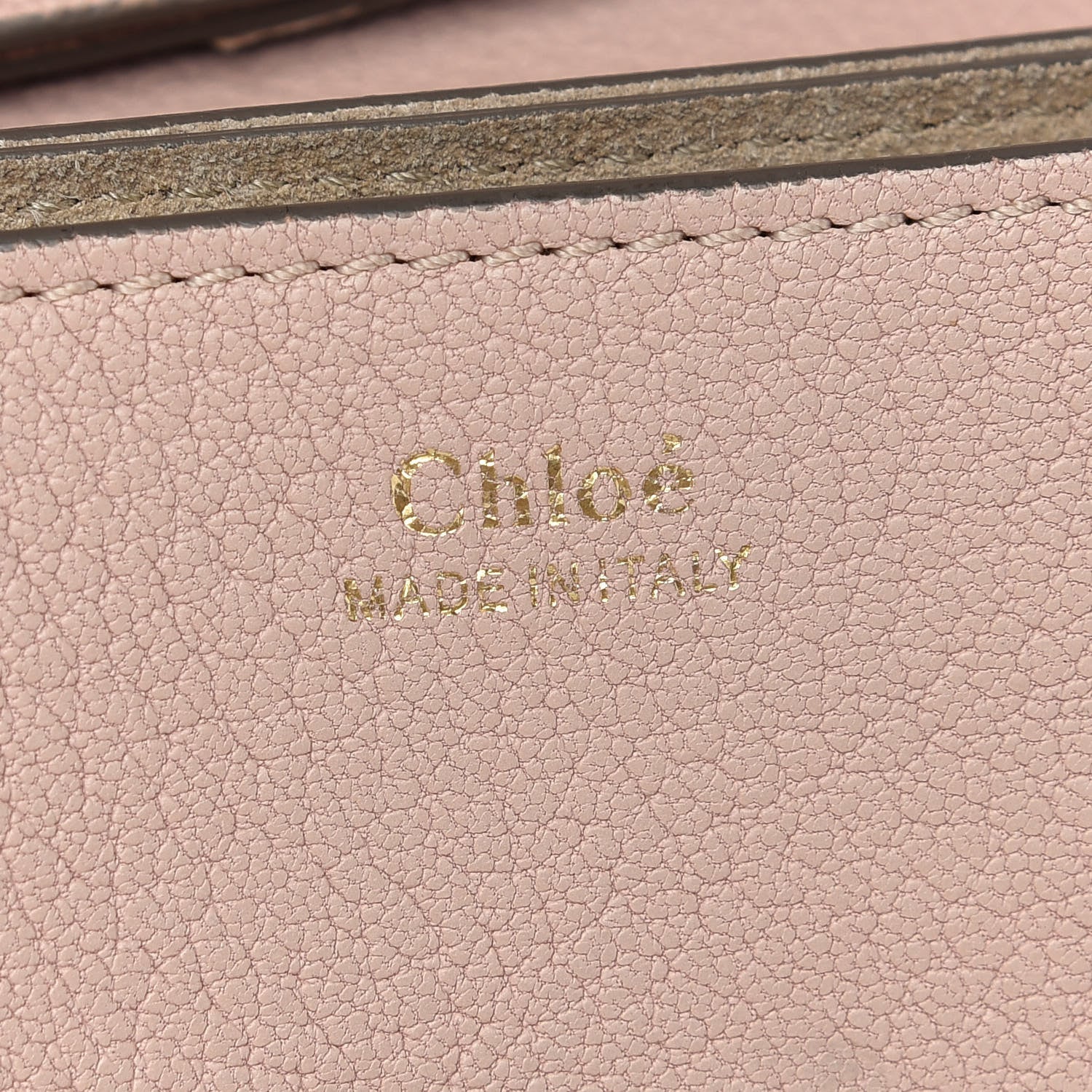 Chloe Grained Lambskin Mini Drew Shoulder Bag Cement Pink 6 of 10
