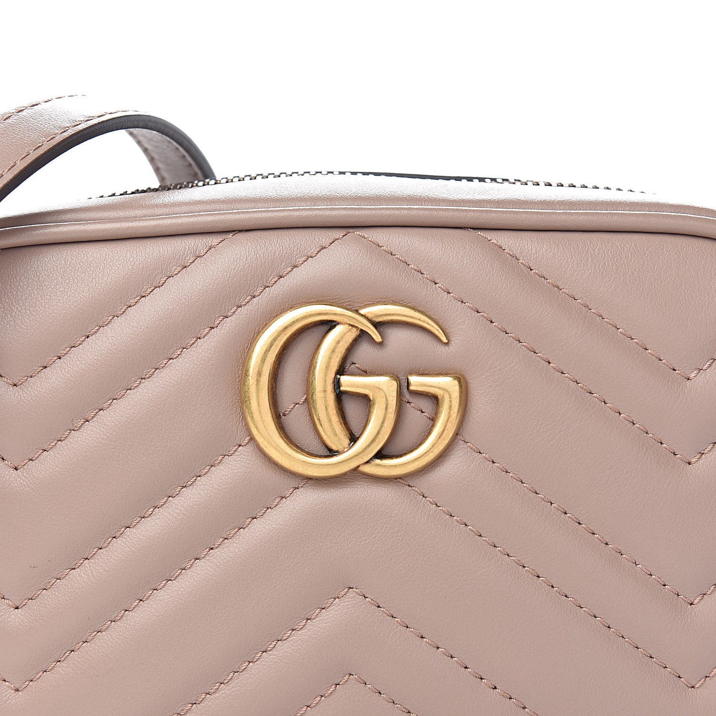 Calfskin Matelasse Mini GG Marmont Chain Shoulder Bag Porcelain Rose
