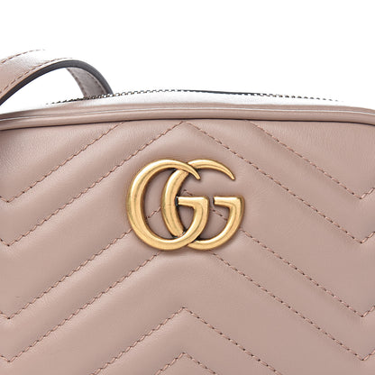 Gucci Calfskin Matelasse Mini GG Marmont Chain Shoulder Bag Porcelain Rose 10 of 10