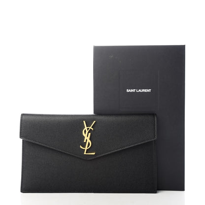 Saint Laurent Grain De Poudre Uptown Pouch Black 8 of 8