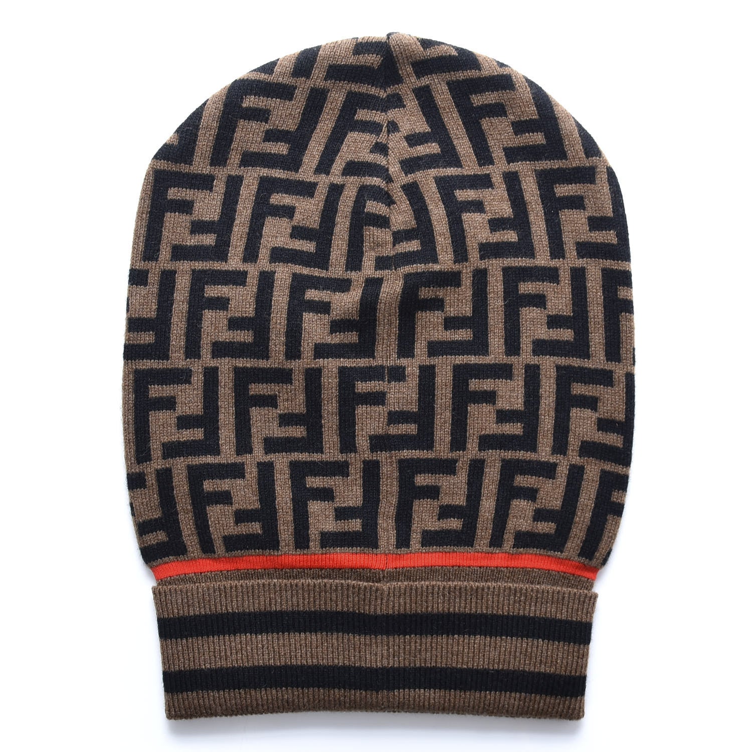Fendi Cashmere Wool Beanie Tobacco Rosso 644403 – FASHIONPHILE