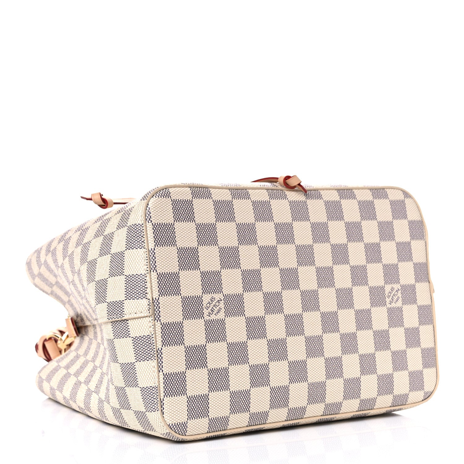 Louis Vuitton Damier Azur Braided Neonoe MM Peach Cream 4 of 11