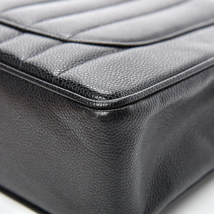 Chanel Caviar Vertical Quilted Jumbo Single Flap Black 11 of 19