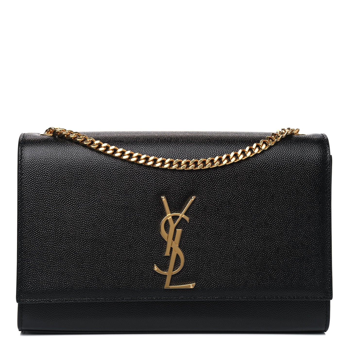Grain De Poudre Medium Classic Monogram Kate Satchel Black