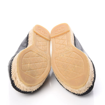 Chanel Lambskin Quilted CC Espadrilles 38 Black 5 of 10
