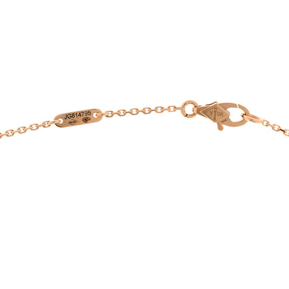 Van Cleef & Arpels 18K Rose Gold Carnelian Sweet Alhambra Pendant Necklace 4 of 6