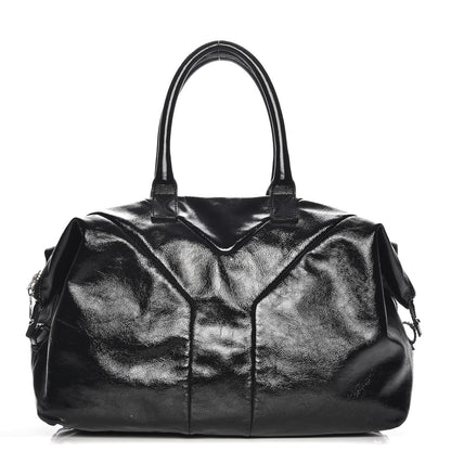 Saint Laurent Textured Patent Medium Easy Y Bag Black 1 of 8