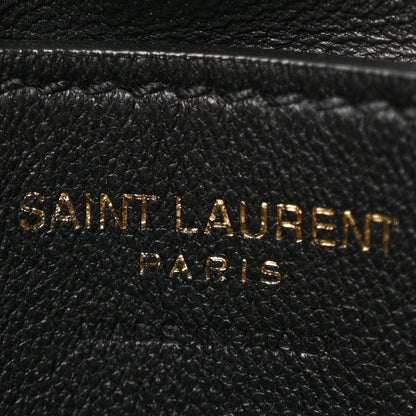 Saint Laurent Lambskin Matelasse Monogram Medium Jamie Shoulder Pouch Bag Black 6 of 12