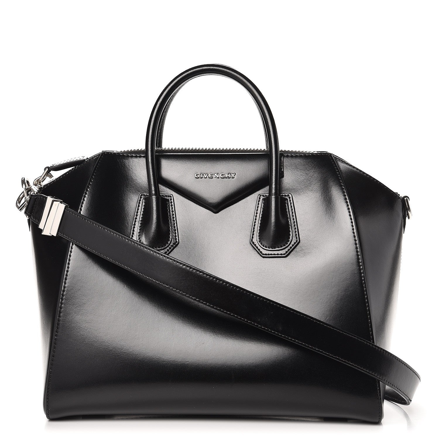 Givenchy Shiny Lord Calfskin Medium Antigona Black 1 of 11
