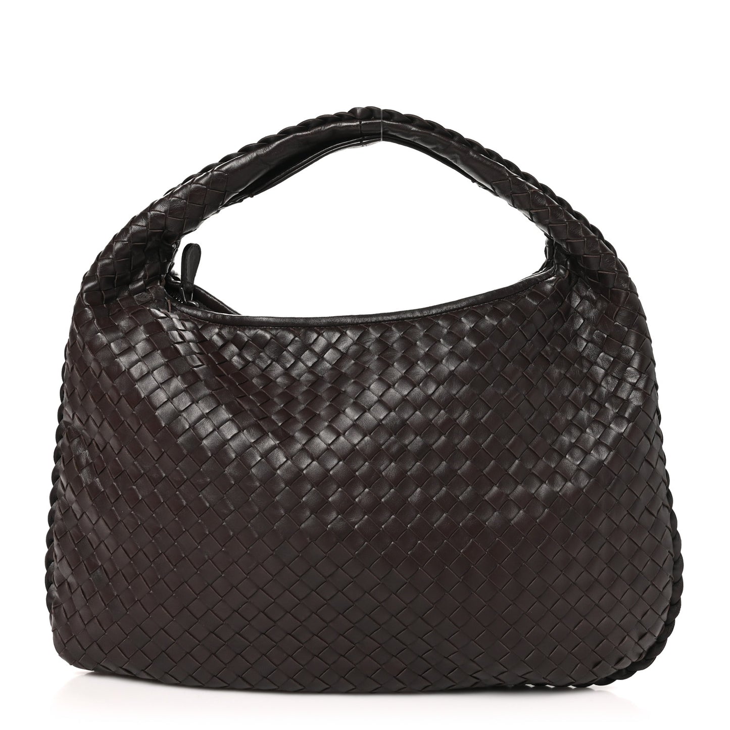 Nappa Intrecciato Medium Veneta Hobo Ebano