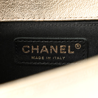 Chanel Metallic Goatskin Calfskin Medium Boy Flap Gold Black 6 of 15