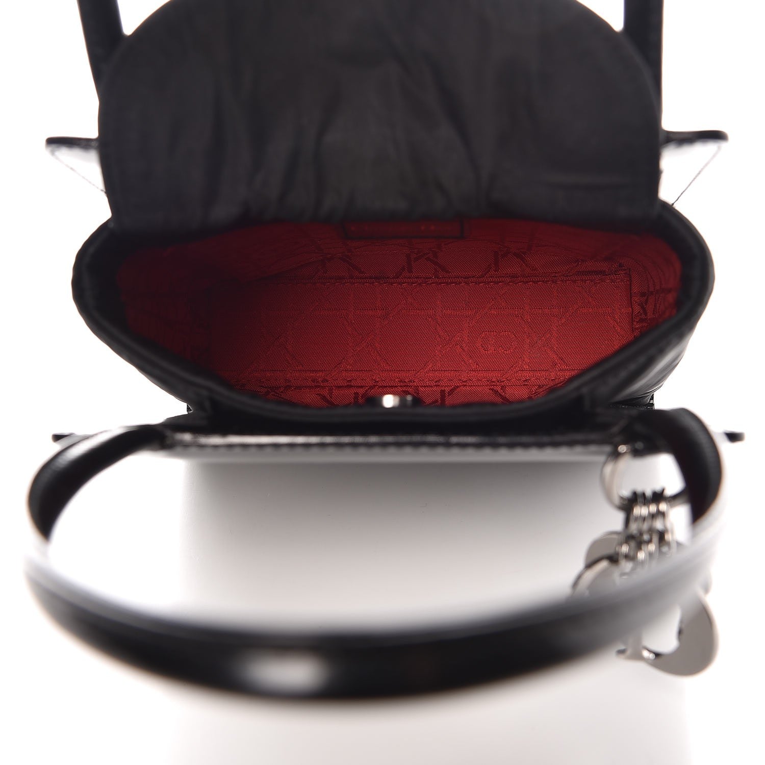Christian Dior Patent Top Handle Bag Black 5 of 8