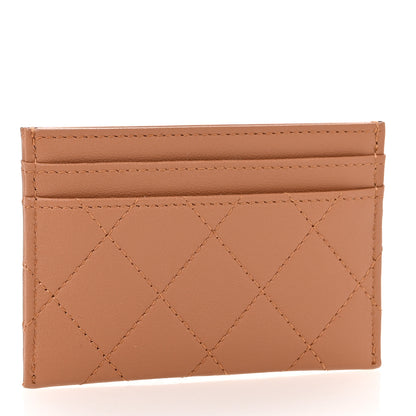 Chanel Grained Calfskin Quilted Card Holder Brown 3 of 8