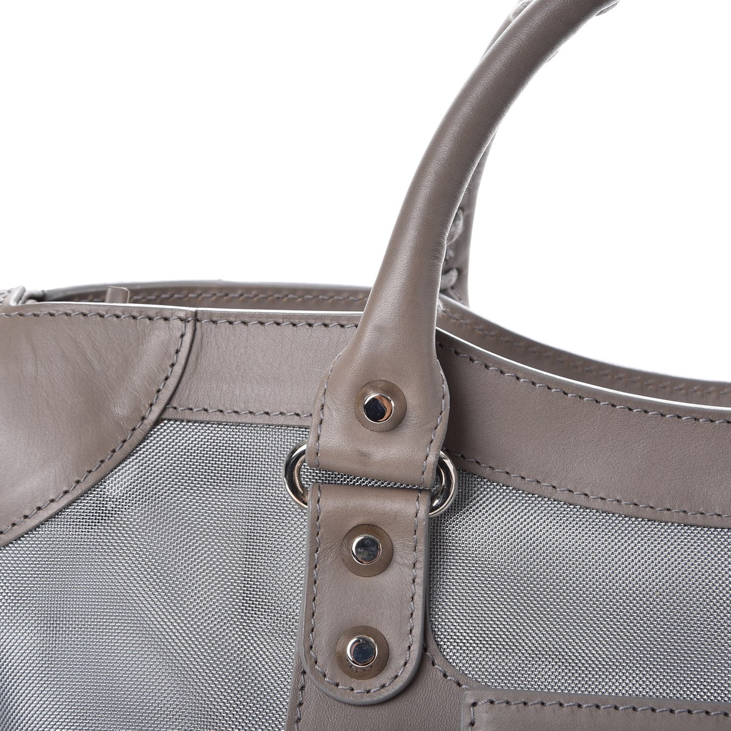 Technical Mesh Vegetable Calfskin Classic Silver Hardware City Gris Ardoise Gris Pyrite