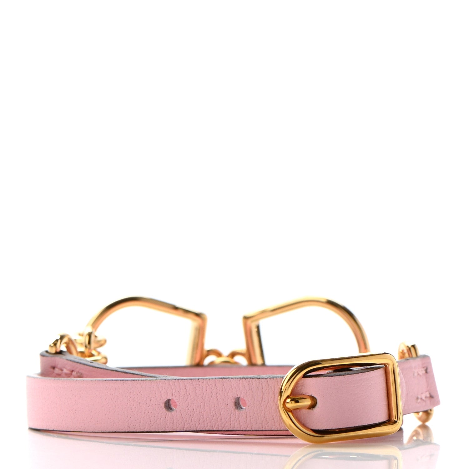 Hermes Swift Etrier Double Tour Bracelet T2 Rose Sakura 3 of 5