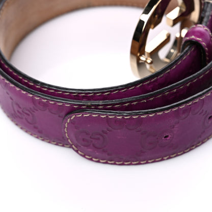 Gucci Guccissima Interlocking G Belt 90 36 Purple 7 of 8