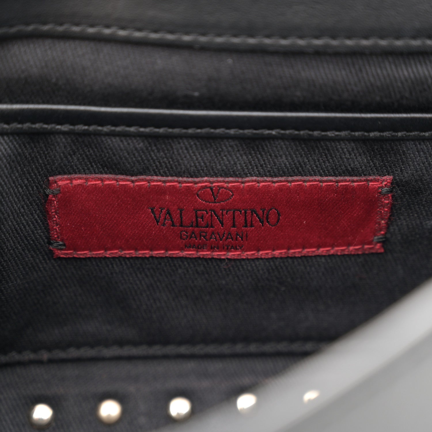 Valentino Garavani Vitello Mini Rockstud Flap Saddle Crossbody Bag Black 6 of 13