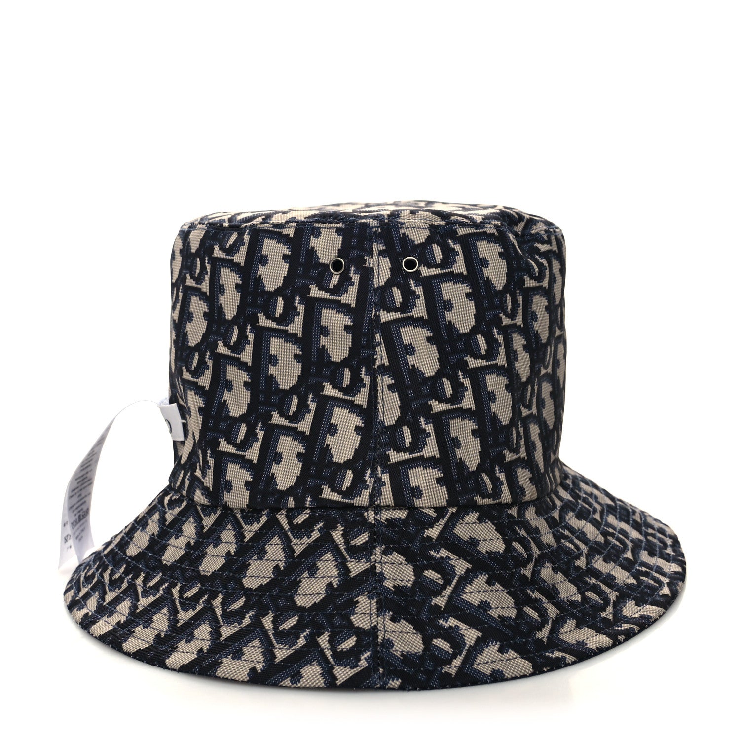 Christian Dior Oblique Reversible Teddy-D Brim Bucket Hat 57 Blue 9 of 12