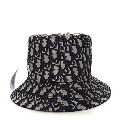 Christian Dior Oblique Reversible Teddy-D Brim Bucket Hat 57 Blue 9 of 12