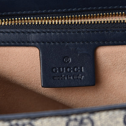 Gucci GG Supreme Monogram Calfskin Medium Padlock Shoulder Bag Beige Blue Mystic White Hibiscus Red 5 of 13