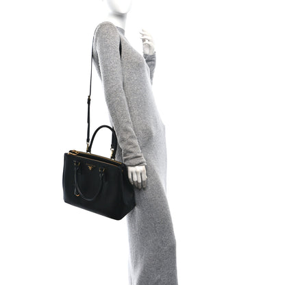 Prada Saffiano Lux Large Galleria Double Zip Tote Black 2 of 10