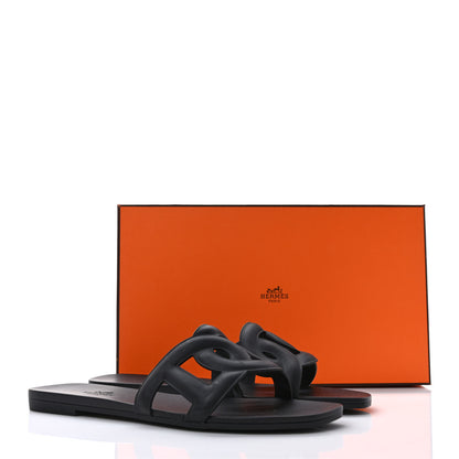 Hermes Rubber Aloha Sandals 36 Black 8 of 8