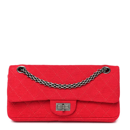 Chanel Jersey Quilted 2.55 Reissue East West Flap Red 1 of 9