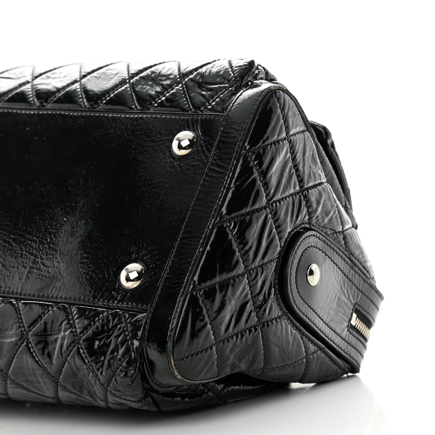 Chanel Patent Quilted Day Glo Flap Bag Black 10 of 22