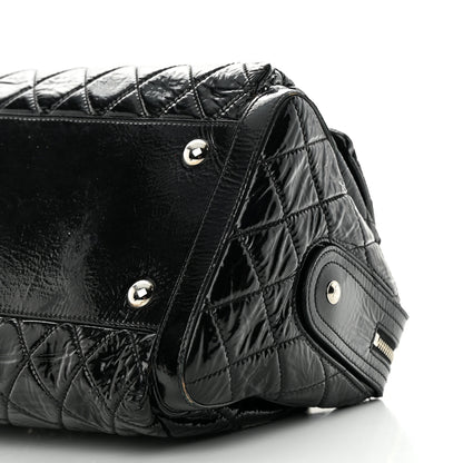 Chanel Patent Quilted Day Glo Flap Bag Black 10 of 22
