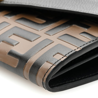 Fendi Vitello Cruise F is Fendi Bi-Color FF 1974 Embossed Continental Envelope Wallet On Chain Maya Black 8 of 10