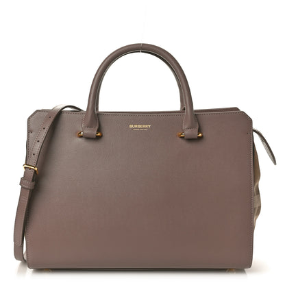 Burberry Calfskin Mega Check Banwell Tote Grey Mink 1 of 9