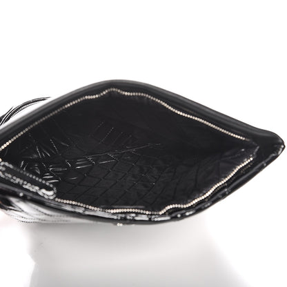 Chanel Patent Calfskin Quilted Beauty CC Clutch Black 5 of 8
