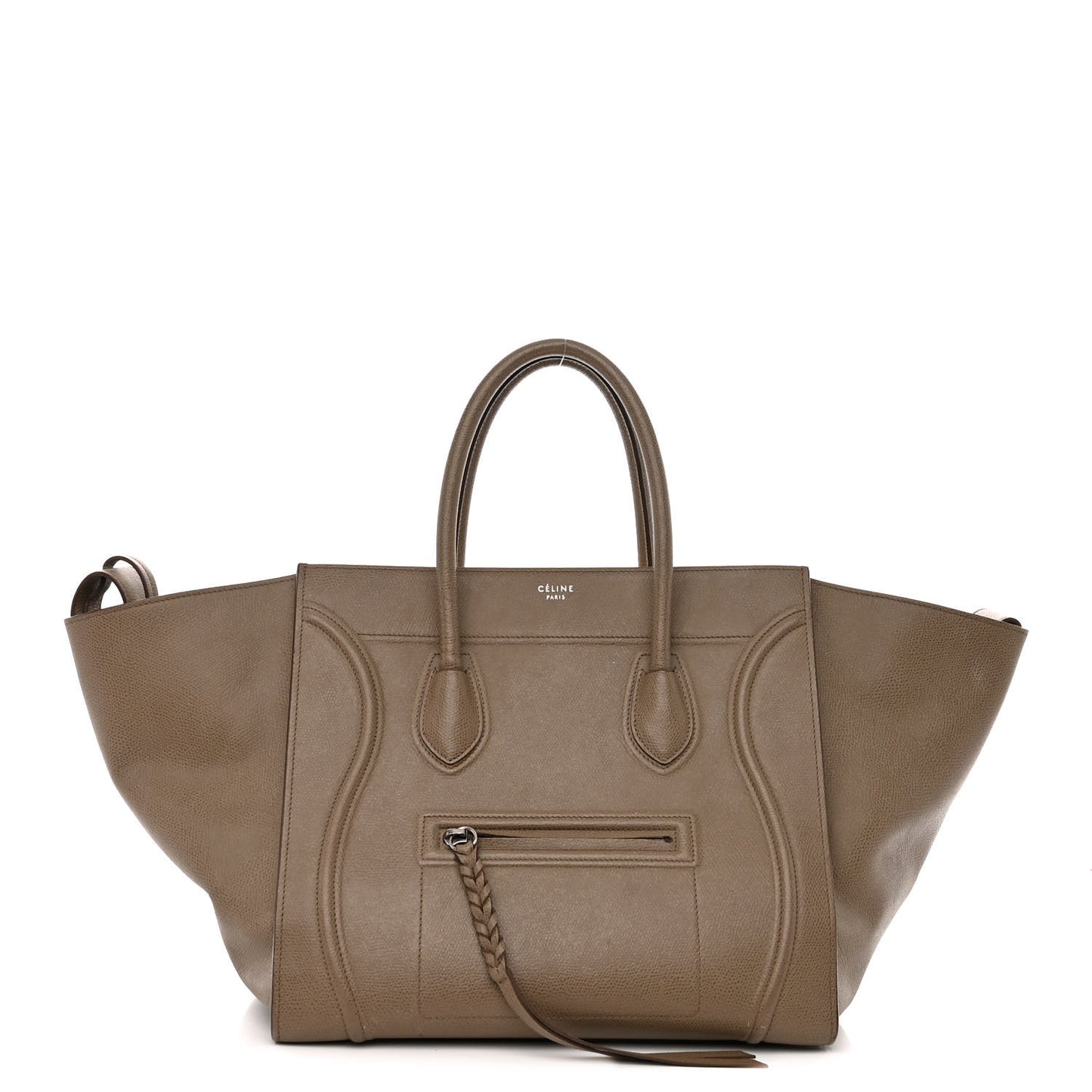 Grained Calfskin Medium Phantom Luggage Taupe